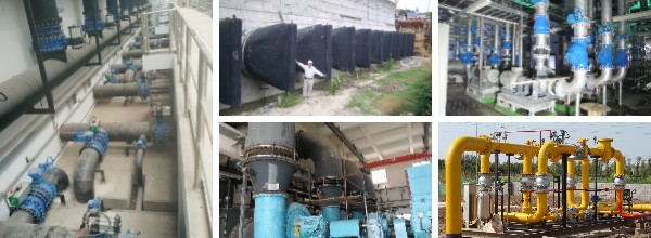 鴨嘴閥,橡膠接頭,補(bǔ)償器,伸縮接頭現(xiàn)場(chǎng)圖